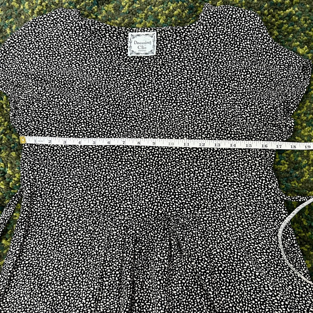 Dressing Clio vintage babydoll dress 1990s black and white print women’s small - Picture 10 of 10